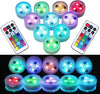 Mini Submersible LED Lights with Remote Control - Small Tea Lights Underwater Lights Battery Powered Flameless LED Accent Light for Party Event Vase Fishtank Hot Tub