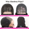 Wear and Go Glueless Wigs Human Hair Body Wave Pre Cut HD Lace 4X4 Lace Front Wigs Human Hair Pre Plucked 180% Density 3 Seconds to Wear Glueless Wigs for Beginners