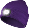 LED Lighted Beanie, Unisex Warm Knitted Hat, Rechargeable Headlamp Cap for Outdoors, Tech Gift for Men Dad Father Him