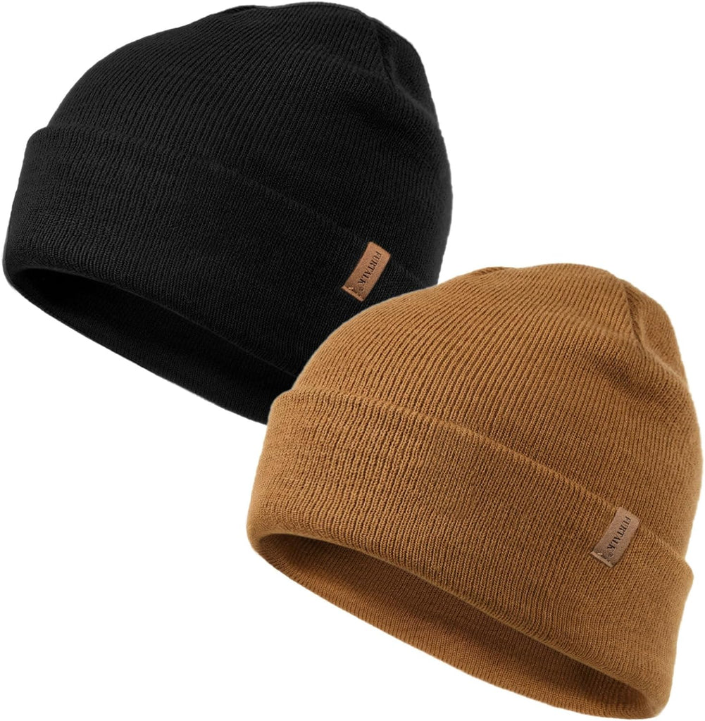 Beanie for Men Women Cuffed Thick Knitted Unisex Winter Hat Beanies Skull Cap