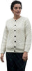 Achill Island Aran Cardigan for Women, 100% Merino Wool, Authentic Irish Knit Cardigan, Made in Ireland