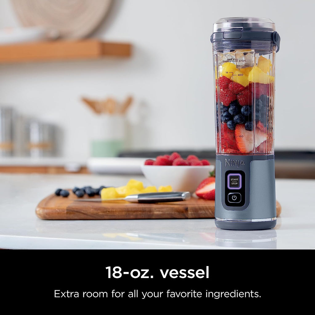 BC151NV Blast Portable Blender, Cordless, 18Oz. Vessel, Personal Blender-For Shakes & Smoothies, BPA Free, Leakproof-Lid & Sip Spout, USB-C Rechargeable, Dishwasher Safe Parts, Denim Blue