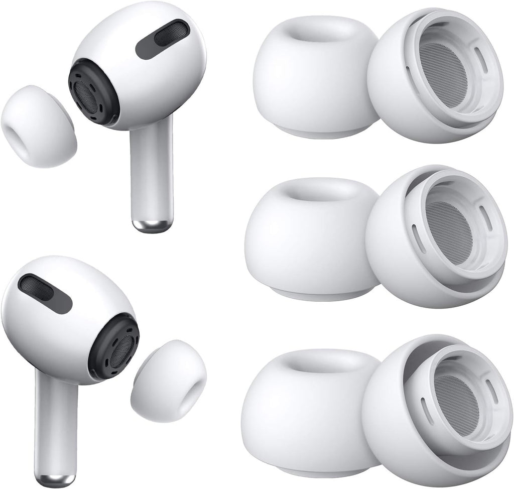 [3 Pairs] Replacement Ear Tips for Airpods Pro and Airpods Pro 2nd Generation with Noise Reduction Hole, Silicone Ear Tips for Airpods Pro with Portable Storage Box and Fit in The Charging Case(S/M/L)