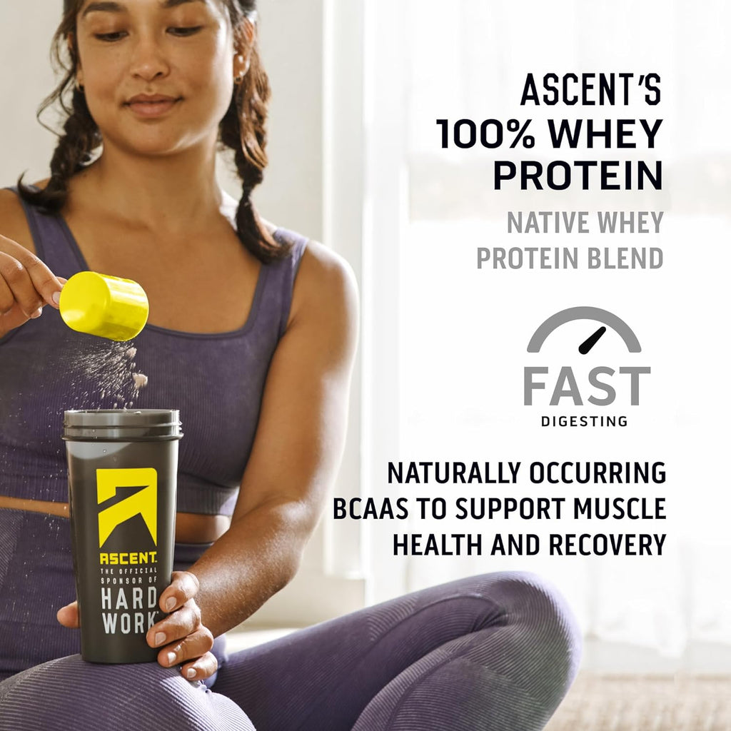 100% Whey Protein Powder - Post Workout Whey Protein Isolate, Zero Artificial Flavors & Sweeteners, Gluten Free, 5.5G BCAA, 2.6G Leucine, Essential Amino Acids, Chocolate 2 Lb