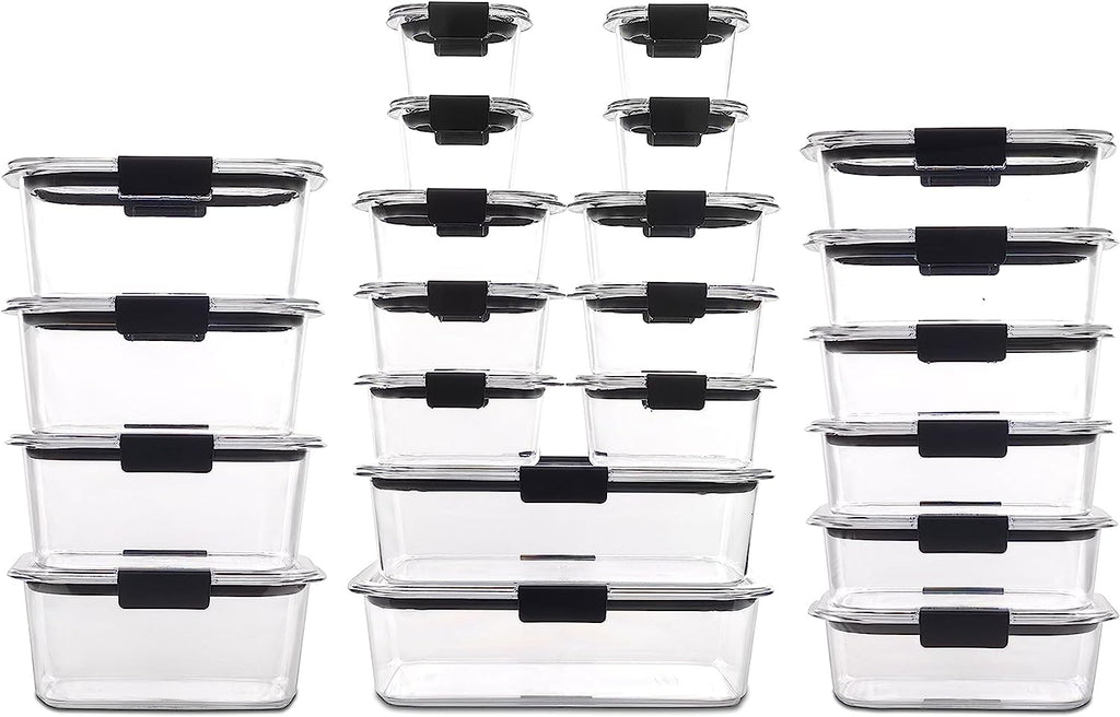 Brilliance BPA Free 44-Piece Food Storage Containers Set, Airtight, Leak-Proof, with Lids for Meal Prep, Lunch, and Leftovers