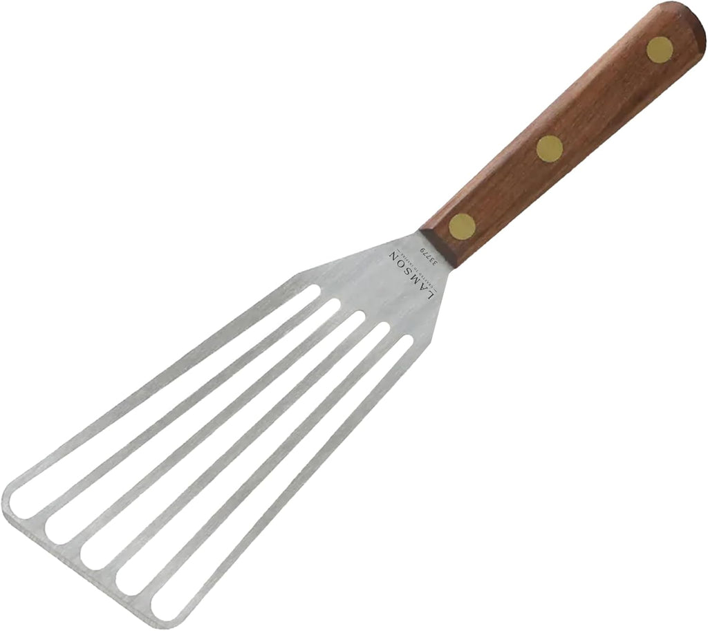 4" X 9" Jumbo Slotted Chef'S Turner, Walnut Handle - Right-Hand