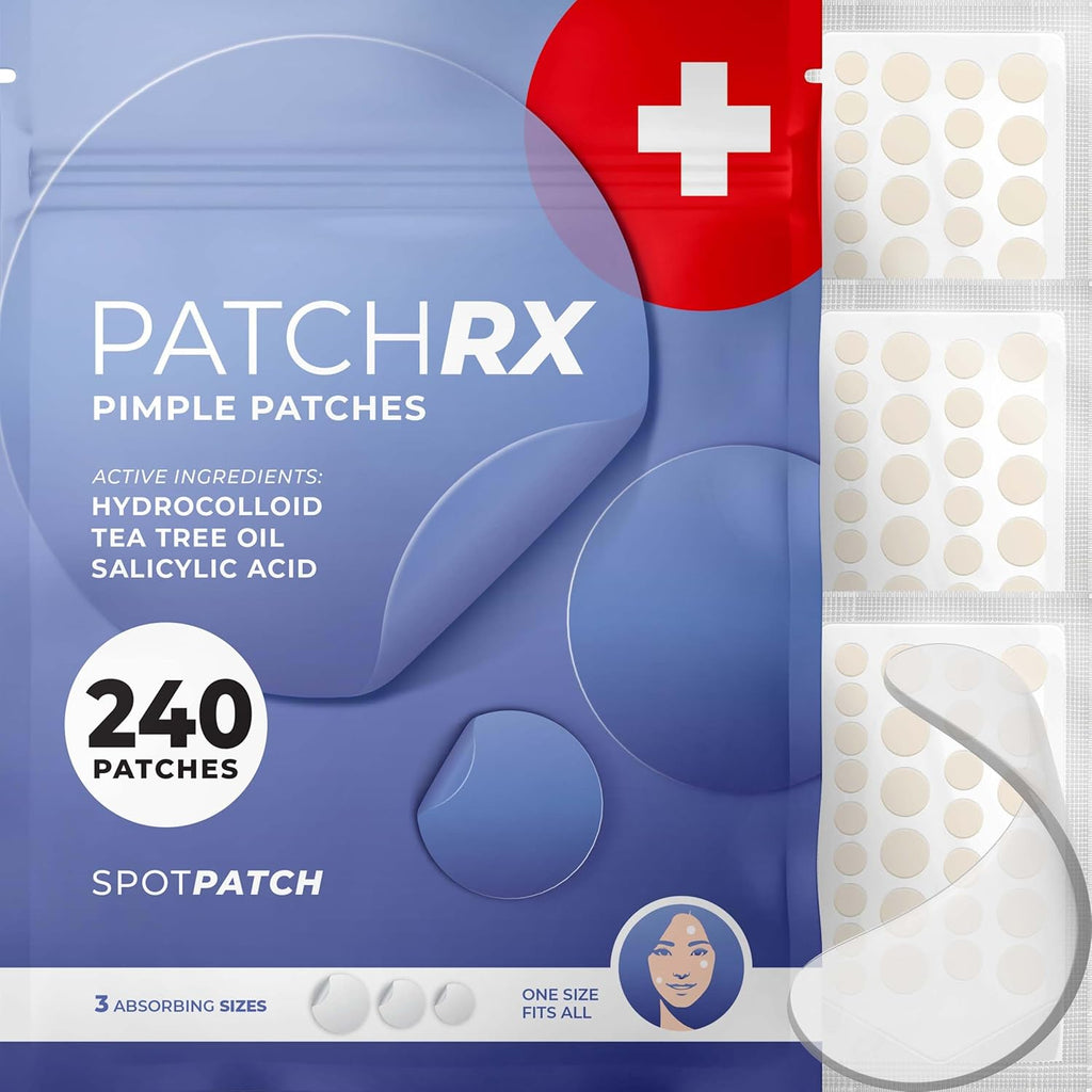 KEYCONCEPTS Pimple Patches for Face (240 Patches), Hydrocolloid Acne Patches with Tea Tree Oil & Salicylic Acid, Pimple Patch Pimple Stickers, Hydrocolloid Patch Acne Dots Acne Pimple Patches For Face