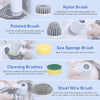 Electric Spin Scrubber, Power Scrubber Cordless Electric Shower Scrubber for Cleaning with LED Display, for Bathroom, Tub, Kitchen Stove, Tile Grout with 6 Brush Heads