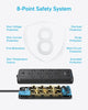 Surge Protector Power Strip (2100J), Anker 12 Outlets with 1 USB C and 2 USB Ports for iPhone