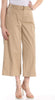 LAUREN  Womens Brienda Twill Cropped Wide Leg Pants Tan 8