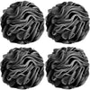 4-Pack Bath Sponges Shower Loofahs Mesh Balls Sponge for Body Wash Bathroom Men Women