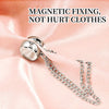 4pcs Multi-Function Magnetic Clothing Clips, Magnetic Clothing Clips with Chain