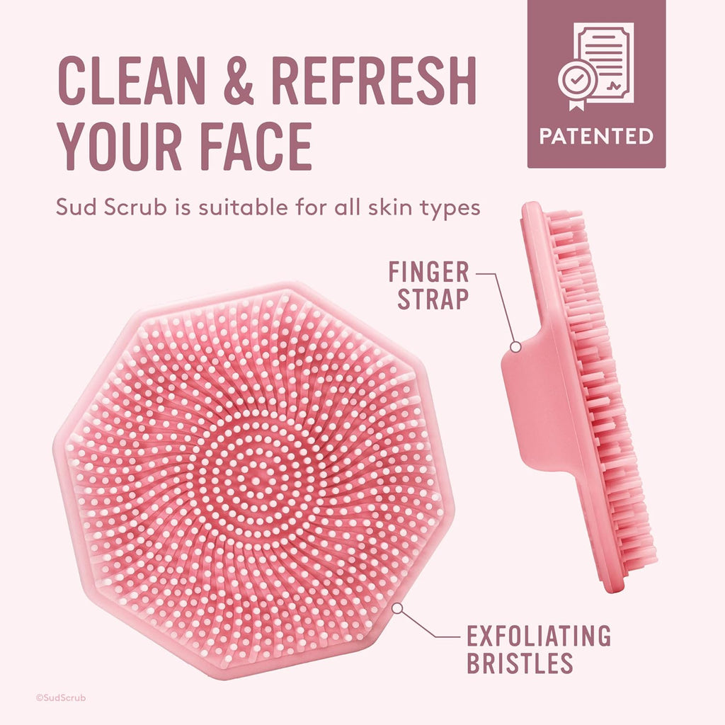 Antimicrobial Silicone Face Scrubber, 1 Pack, Gentle Face Exfoliator for Sensitive Skin