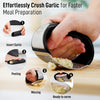 Stainless Steel Garlic Press Rocker Set - Premium Garlic Mincer Garlic Crusher