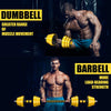 Adjustable Dumbbell Barbell, Free Weights 2-In-1 Dumbbell Barbell Set, Non-Slip Hand Dumbbell for Home, Gym, Office