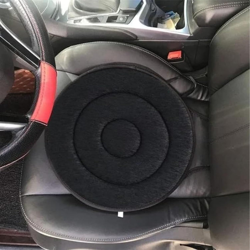 360 Rotating Seat Cushion for Car, Swivel Seat Cushion for Car for Elderly, Swivel Car Seat for Elderly, Swivel Car Seat Cushion, Suitable for Car Seats, Office Chairs, Home (Black)