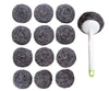 Stainless Steel Sponges Scourer Set with Handle 40 gram - Pack of 12 - Large Stainless Steel Scrubbers - Metal Scouring Pads - Kitchen Cleaning Tool