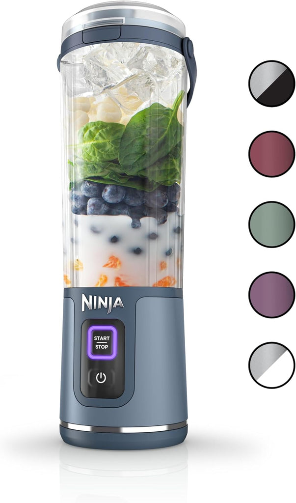 BC151NV Blast Portable Blender, Cordless, 18Oz. Vessel, Personal Blender-For Shakes & Smoothies, BPA Free, Leakproof-Lid & Sip Spout, USB-C Rechargeable, Dishwasher Safe Parts, Denim Blue