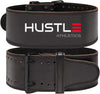 Weight Lifting Belt - Double Stitched Premium Leather Weightlifting Belts for Men and Women Sizes S-XL with 2 Durable Prongs - Weight Lifting Belts for Lower Back Support - Squat Belt