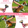 Dog Brush and Cat Brush-With Deshedding Brush, Dog Dematting Tools and 2 Side Shedding Brush Glove, Reduce Shedding up to 95%, for Short to Long Hair, Small to Medium Breeds by  (Pink Small)