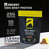 100% Whey Protein Powder - Post Workout Whey Protein Isolate, Zero Artificial Flavors & Sweeteners, Gluten Free, 5.5G BCAA, 2.6G Leucine, Essential Amino Acids, Chocolate 2 Lb