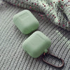 Silicone Case with Keychain Compatible with Apple Airpods Case 1 & 2, Front LED Visible, Supports Wireless Charging, Protective Silicone [Pastel Green]