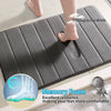 Memory Foam Bath Mat Set, Thicken, Absorbent, Non-Slip, Reboundable, 3 Pieces Bathroom Rugs Sets 44.1"X24"+ 31.5"X19.8"+ U 24.4"X20.2" Dark Gray