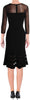 Womens Dale Illusion Flounce Cocktail Dress