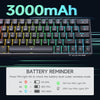 T63 60% Wireless Mechanical Gaming Keyboard | Bluetooth/2.4G/Wired Keyboard | RGB Backlit Compact 63 Keys Mini Office Keyboard | with Blue Switch | for Windows Laptop PC Gamer Typist-Black