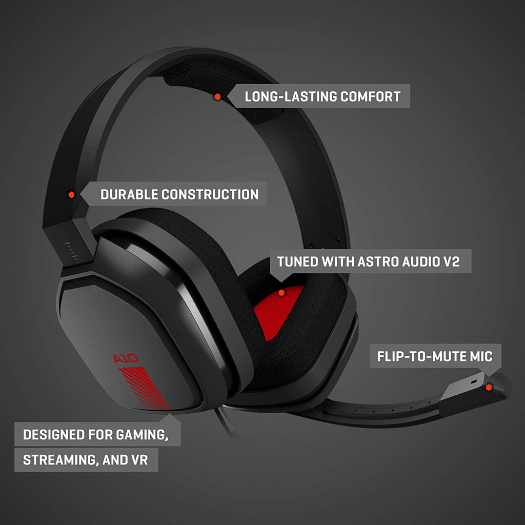 A10 Wired Gaming Headset, Lightweight and Damage Resistant, ASTRO Audio, 3.5 Mm Jack, for Xbox Series X|S, Xbox One, PS5, PS4, Nintendo Switch, PC, Mac- Black